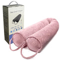 Weighted Door Draft Stopper 36 Inch, Pink Door Draft Noise Sound Blocker Snake Door Sweep with Loop and Weather Stripping Removable, Heavy Duty Draft Guard Windproof for Doors Windows