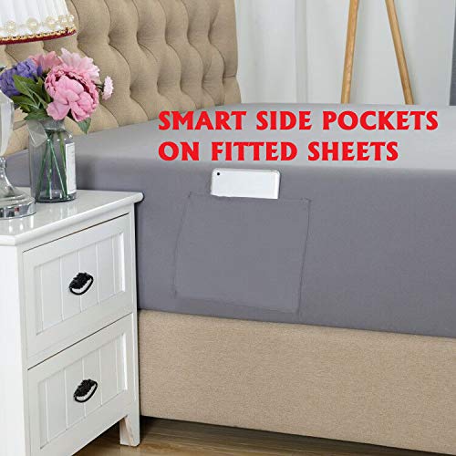 Luxury Soft Bed Sheets Bloomingdale Pattern - 1500 Premium Hotel Quality Microfiber Softness Wrinkle and Fade Resistant (6-Piece) Bedding Set, Queen, Linen Cream - view 3