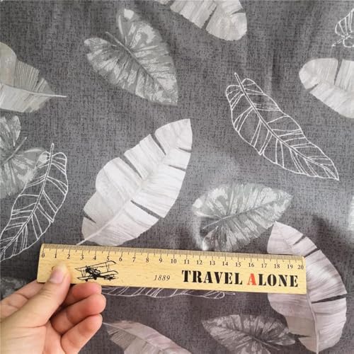 100% Cotton 300 Thread Count Body Pillow Cover Pillowcase Pillow Protector Cushion Cover with Zippers Only Cover No Insert (Dark Grey Banana Leaf,21"x54")