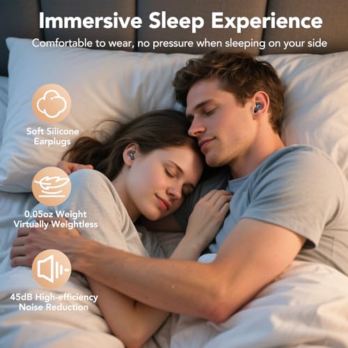 Ear Plugs for Sleeping Noise Cancelling, Soft Earplugs for Concert, Reusable Ear Plugs for Noise Reduction with 8 Ear Tips, Silicone Hearing Protection for Work, Concert - view 5