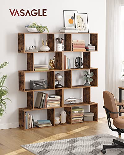 5-Tier Bookcase, Open Storage, 27.6 x 9.4 x 62.6 Inches - view 2