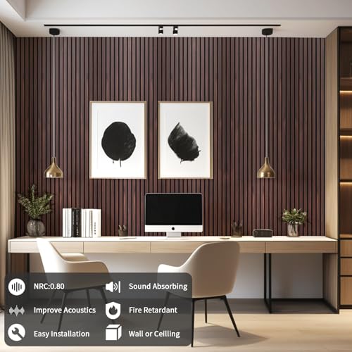 Soundproof Wood Slat Wall Panel, 2 Pack - view 4