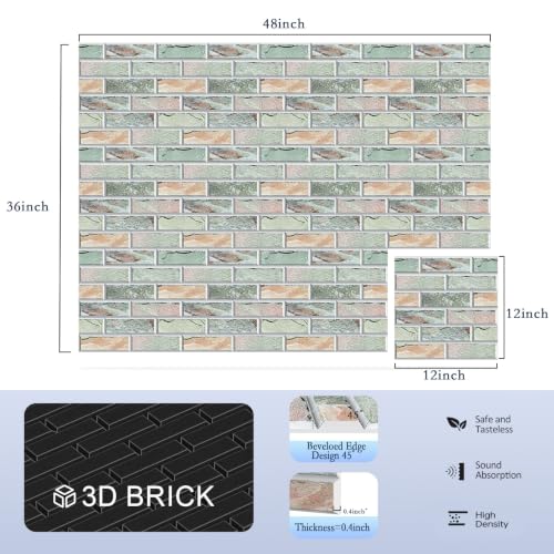 24 Pack Acoustic Panels, Brick Sound Proof Foam Panels for Walls - view 2