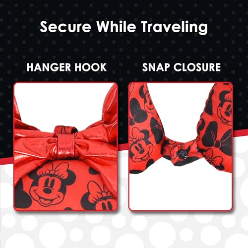 Disney Minnie Mouse Travel Neck Pillow with 3D Ears and Bow for, Red/Black - view 4