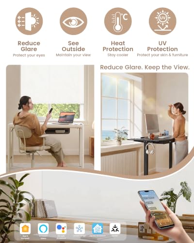 Motorized Blinds with Remote - Motorized Sunscreen Solar Shades - view 4