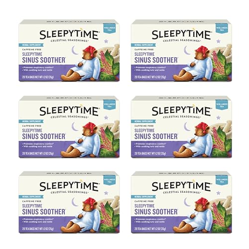 Sleepytime Wellness Sinus Soother Tea, Caffeine Free, 20 Tea Bags Box, (Pack of 6)
