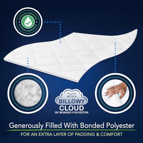 Waterbed Mattress Pad Fully Fitted Heavy Quilted California King - view 3