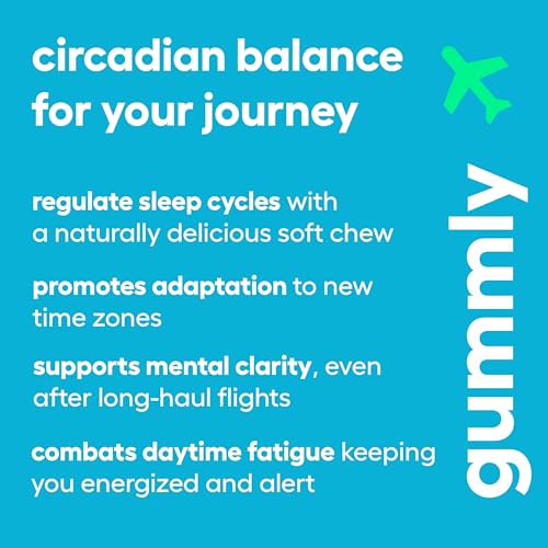 Jet Lag Remedy for Travel Gummies • No Jet Lag Pills Alternative • Travel Essentials • Support Adjustment to Time Zones and Circadian Rhythm • Delicious Tropical Berry Flavor • 20 Gummies 3-5 Trips - view 4