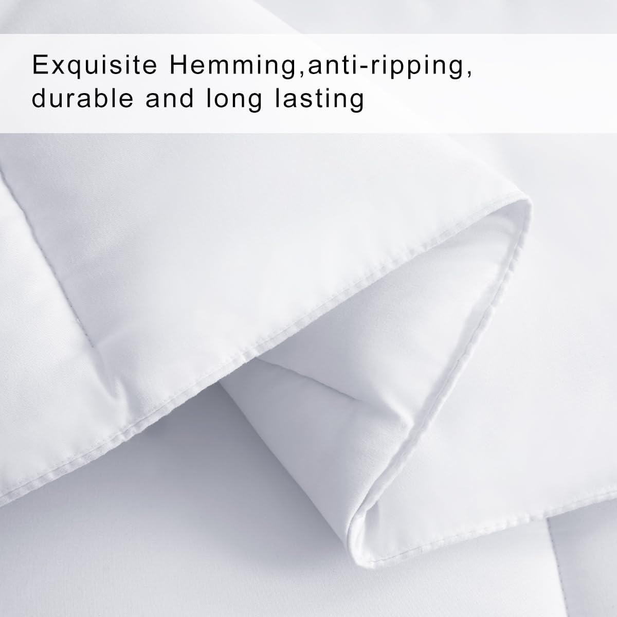 All-Season Oversized King Cooling Comforter Duvet Insert - White | Quilted Down Alternative Comforter, Luxury Hotel Breathable Soft Blanket, Anti-Clump Tech & 8 Tabs, Reversible,98" x 116" - view 5