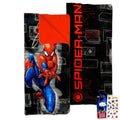 Marvel Spiderman Slumber Bag Set for Boys - Bundle of 54x56 Inches Sleeping Bag, Stickers, More | Spiderman Silk Touch Slumber Bag