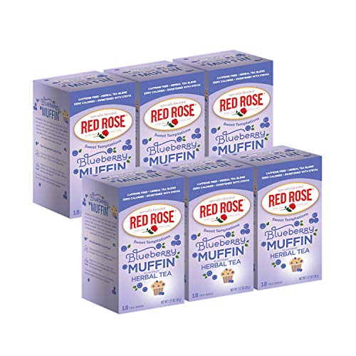 Sweet Temptations Blueberry Muffin Dessert Herbal Tea, 6 Pack