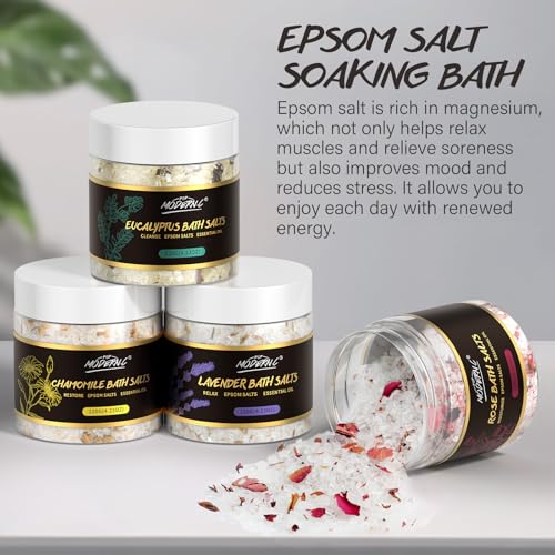4PCS Epsom Bath Salts Gift Set for Women Relaxing Bath Soak Spa Gifts - view 5