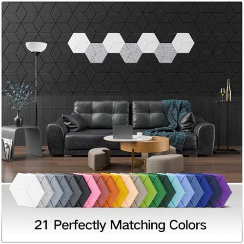 12 Pack Self-Adhesive Acoustic Panels 12" X 10" X 0.4" - Sound Proof Foam Panels for Walls with High Density, Y-Lined Design, Flame Resistant, Absorb Noise and Eliminate Echoes(Black) - view 2