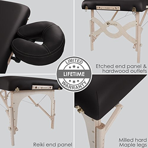 Portable Massage Table Package AVALON – Reiki Endplate, Premium Flex-Rest Face Cradle & Strata Cushion, Carry Case (30”x73”) - view 5