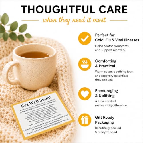 Get Well Soon Care Package with Soup, Herbal Tea, Cocoa & Comfort Snacks - view 3