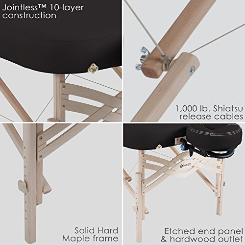 Premium Portable Massage Table Package SPIRIT - Spa-Level Comfort, Deluxe Cushioning incl. Flex-Rest Face Cradle & Strata Face Pillow, Carry Case (30/32” x 73”) - Made in USA - view 5
