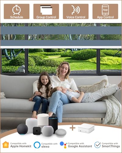 Motorized Blinds with Remote App Voice Control, Custom Zebra Shades - view 2