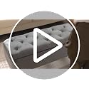 Storage Ottoman Bench for Bedroom, Velvet End of Bed Bench, Pink - view 7
