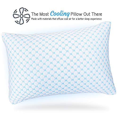 Cooling Pillows for Sleeping - Memory Foam Pillows - Luxury Gel Pillow with Reversible Cover Cool to Velvety - Breathable Bed Pillows for Side Sleepers - Queen - 18 x 26 - view 4