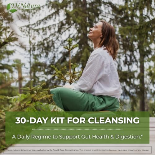 Colonix 3-Part Colon Cleanse Kit – Whole Psyllium Husk Fiber Powder, Herbal Capsules & Herbal Tea, 30 Day Digestive & Gut Support Program, 16 oz (Pack of 1) - view 2