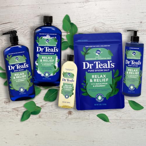 Pure Epsom Salt Soak and Foaming Bath, Relax & Relief with Eucalyptus & Spearmint, Combo Pack - view 7