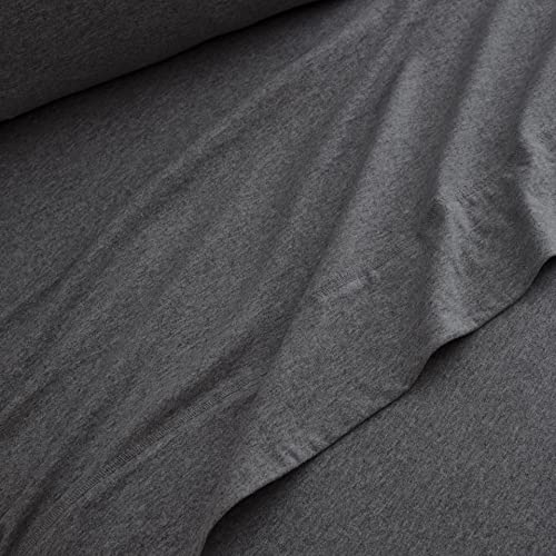 Road Trip America Jersey Knit Sheet Set - 3 Pieces Twin Cotton Sheets Set - Soft Cozy Stretchy Knit Bed Linen (Dark Grey, Twin) - view 4