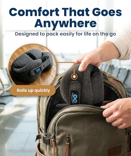 Upgraded Neck Pillow for Airplanes – Memory Foam Travel Headrest for Flying – Portable Multi-Position Travel Pillows with 360°Support – Long Flight Essentials for Sleep & Home Use - view 6