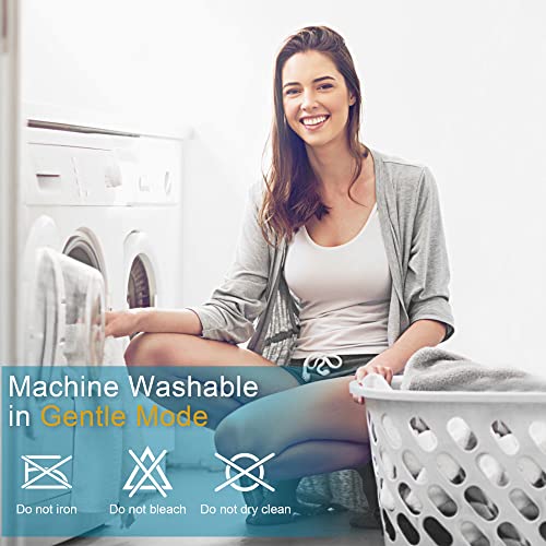 Queen Mattress Pad Quilted Fitted Mattress Protector Cooling Pillow Top Mattress Cover Breathable Fluffy Soft Mattress Topper with 8-21" Deep Pocket - view 6