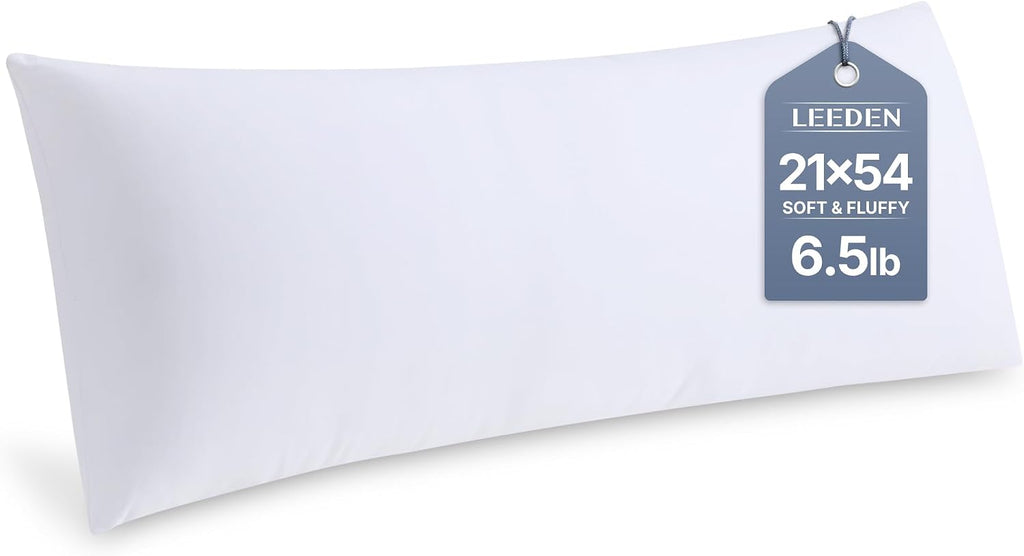 Body Pillow Insert 20 x 54 for Side Sleepers White Support | Soft polyester padding delivers full-body support for side sleepers, maternity rest, reading and daily relaxation. - view 7