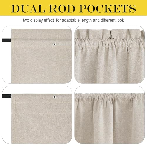 Linen 100% Blackout Linen French Door Curtain for Window Cover - view 4