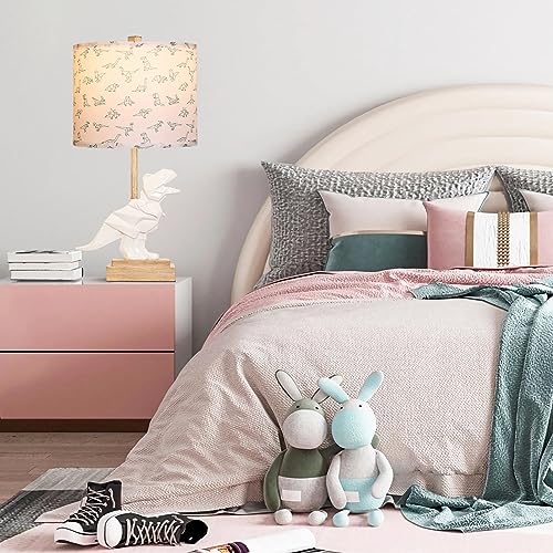 Kids Dinosaur Table Lamp for Boys Girls Bedroom 23" Bedside Lamp for Children Gift Cute Small White Nightstand Lamp for Nursery(LED Bulb Included) - view 6