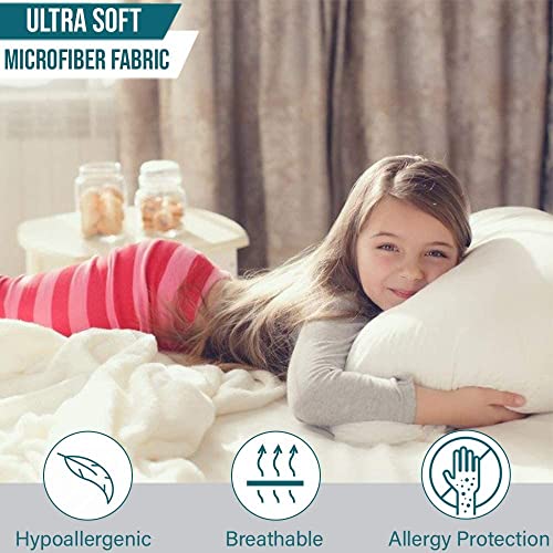King Pillow Protectors with Zipper Set of 2, Pillowcase, White - view 5