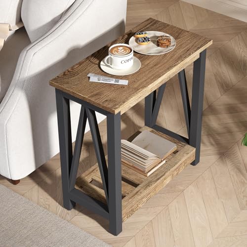 Farmhouse End Table Set of 2,Narrow Side Table - view 4