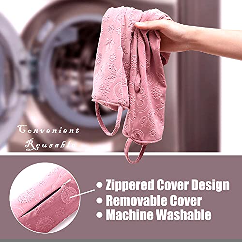 Weighted Door Draft Stopper 36 Inch, Pink Door Draft Noise Sound Blocker Snake Door Sweep with Loop and Weather Stripping Removable, Heavy Duty Draft Guard Windproof for Doors Windows - view 6