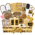 Mother's Day Gifts for Mom, 33 Pcs XXL Leopard Bath and Body Gifts Basket Set for Women, Hydrating Skin Care Set, Self Care Gifts Kit, Birthday, Home Spa Gift Set for Women, Christmas, Anniversary