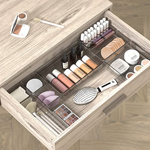 20 PCS Clear Plastic Drawer Organizers Set, 5-Size - view 4