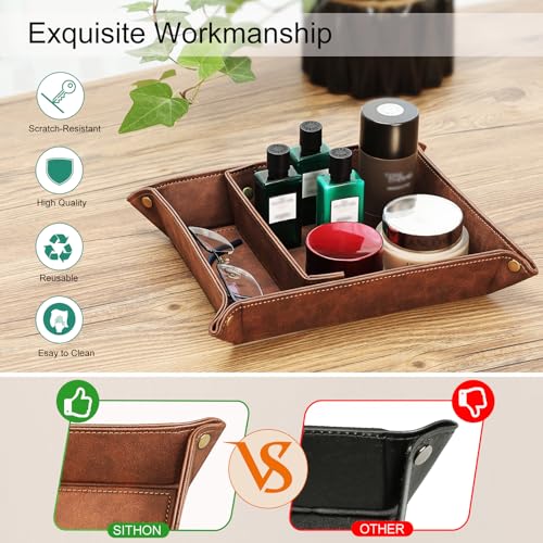 Valet Tray Desktop Storage Organizer with 2 Compartments - view 4