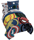 Marvel Avengers Twin Comforter Set 5 Piece Kids Bedding for Boys, Multi