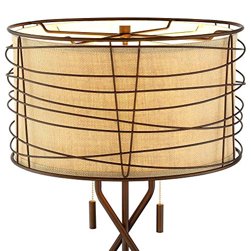 Marlowe 28 3/4" Tall Table Lamp Bronze Brown Modern Rustic Pull - view 3