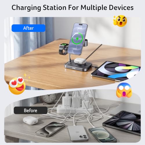 25W Wireless fast Charging Station, 6 in 1 magsafe charger stand S5 - view 4