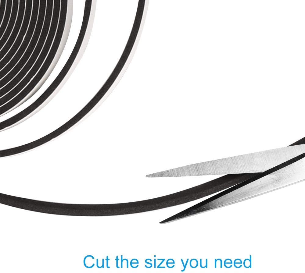 2 rolls weather stripping, 1/4 inch wide x 1/8 inch thick foam seal tape high density foam strip self adhesive, closed cell foam tape seal strip, 16 feet long each - view 4