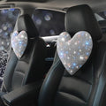 Bling Bling Car Seat Pillows, White, 2 Pieces