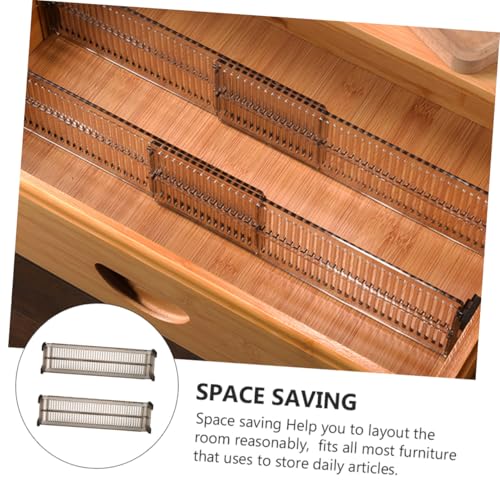 Retractable Drawer Divider 2 Sets Plastic Black, Expandable Organizer - view 5
