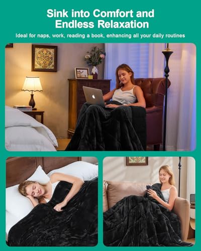 Ultra Soft Sherpa Weighted Blanket for Adults, 60"x80" 15lbs Heavy Blankets - view 4