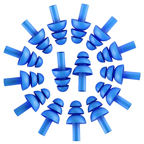 10 Pair Soft Silicone Reusable Washable Ear Plugs for Sleeping Swimming Noise Hearing Protection Earplugs Music Concerts Construction Shooting Hunting Motor Sports