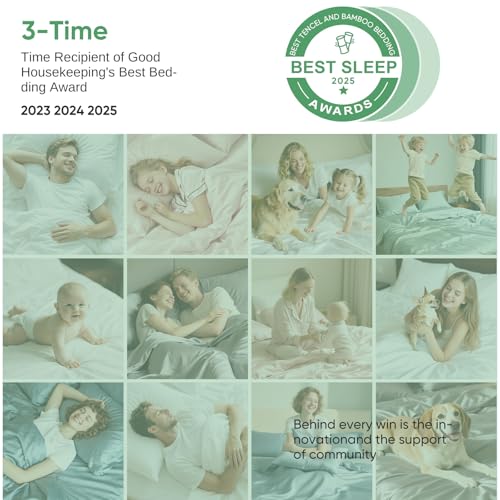 Luxury Organic Tencel & Viscose from Bamboo Cooling Sheet Set,Silky Soft Lyocell Sheets with Deep Pocket, Hypoallergenic & Breathable Bedding with Pillowcases (01-Gray, King - view 3