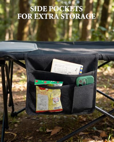 41" Wide Folding Camping Cot, 500lbs Heavy Duty Cots for Adults Big & Tall - view 6