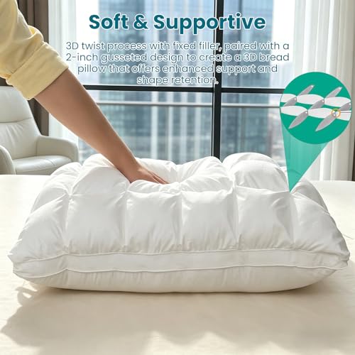 Pillows Queen Size Set of 2, Hotel Quality Bed Pillows for Sleeping 20x30in - view 5