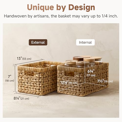 Wicker Baskets, Wicker Storage Baskets for Shelves, 2-Pack - view 3