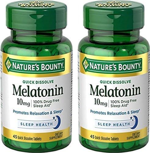 Melatonin Quick Dissolve Tablet, 45 Count (Pack of 2)